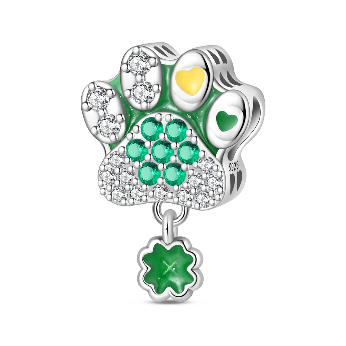 925 Sterling Silver Green Series Flower Tree Apple Pendant DIY Fine Beads Fit Original Charms Bracelet Women Jewelry Diy