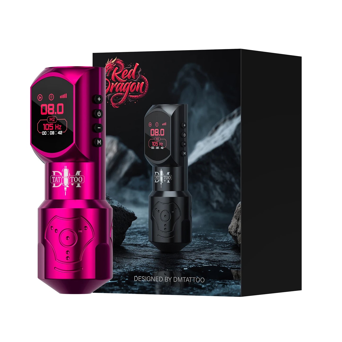DM Red-Dragon Wireless Pen – Máquina de Tatuar con Motor Personalizado para PMU y Tattoo