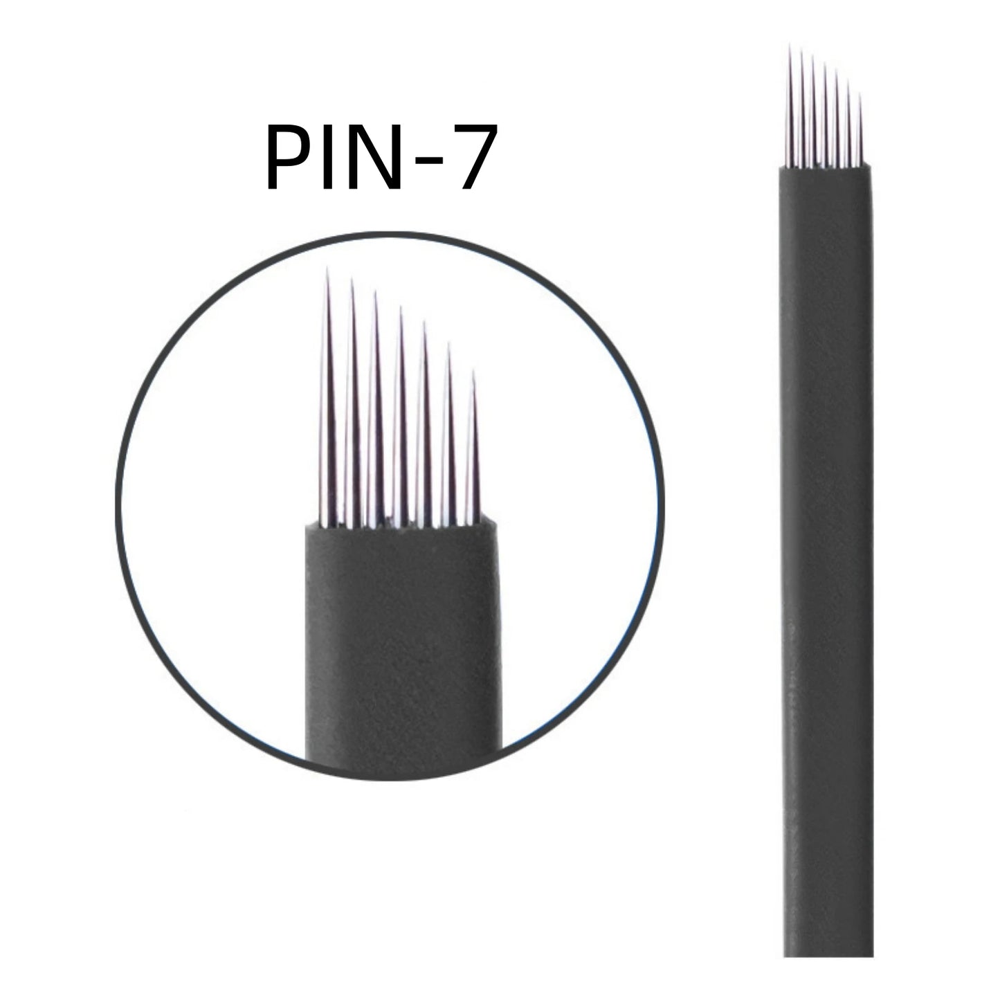 50PCS Black Microblading Needles PMU Tattoo Needles Permanent Makeup Blade 9Pin 12 14 16 U18 Manual Eyebrow Pen Blades