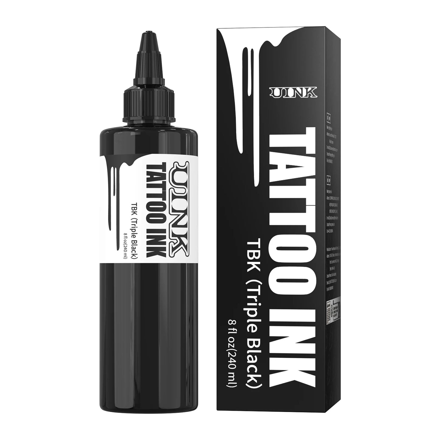 Tinta DQFART Professional – Negro Triple / Blanco Intenso (8oz / 240ml)