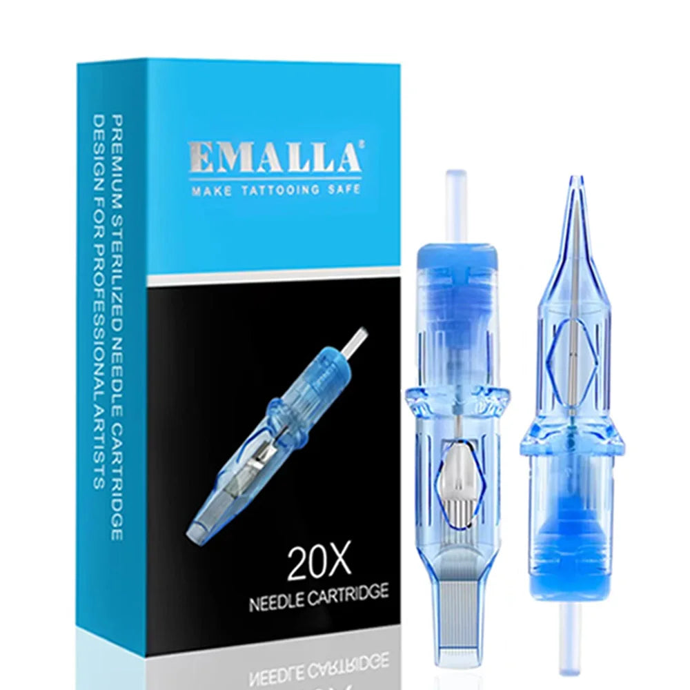 Cartuchos EMALLA Eliot Premium – Agujas Profesionales con Membrana (Caja x 20u)