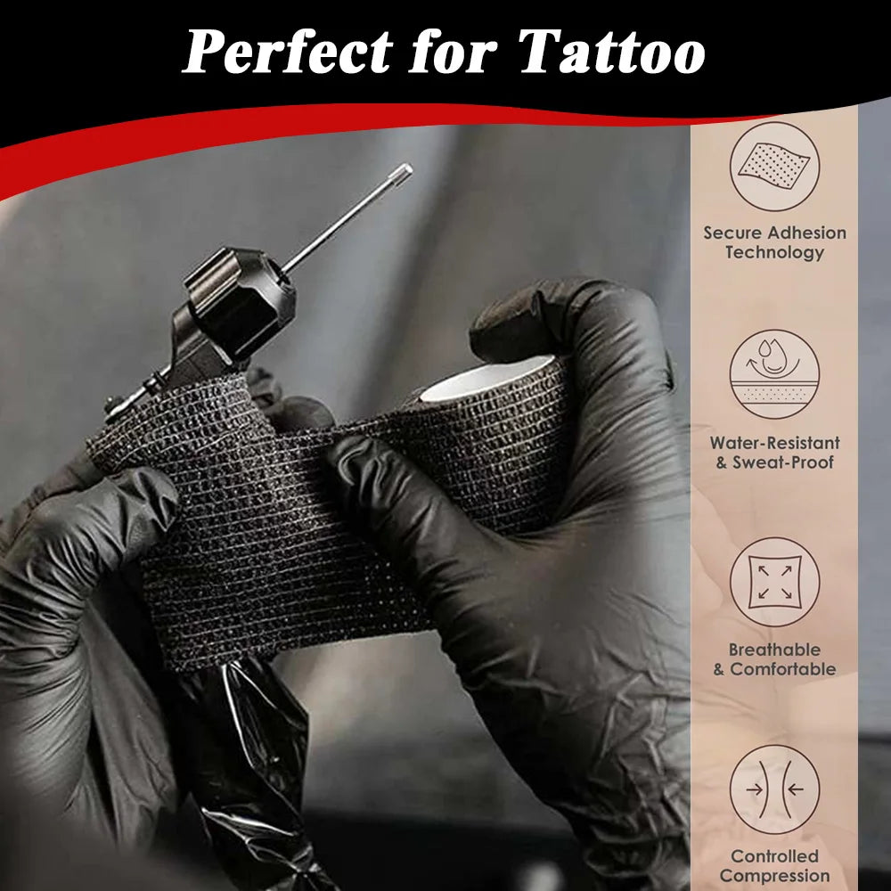 Cinta de Agarre Profesional Negra – Vendaje Autoadhesivo Elástico (Packs 3 a 48u)