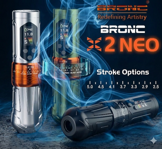 BRONC X2 NENO Wireless Pen – Stroke Ajustable (2.5mm a 5.0mm) con Pantalla Color