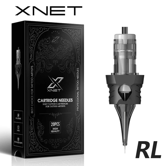 Cartuchos XNET Aurora – Agujas de Precisión Round Liner (Caja x 20 unidades)