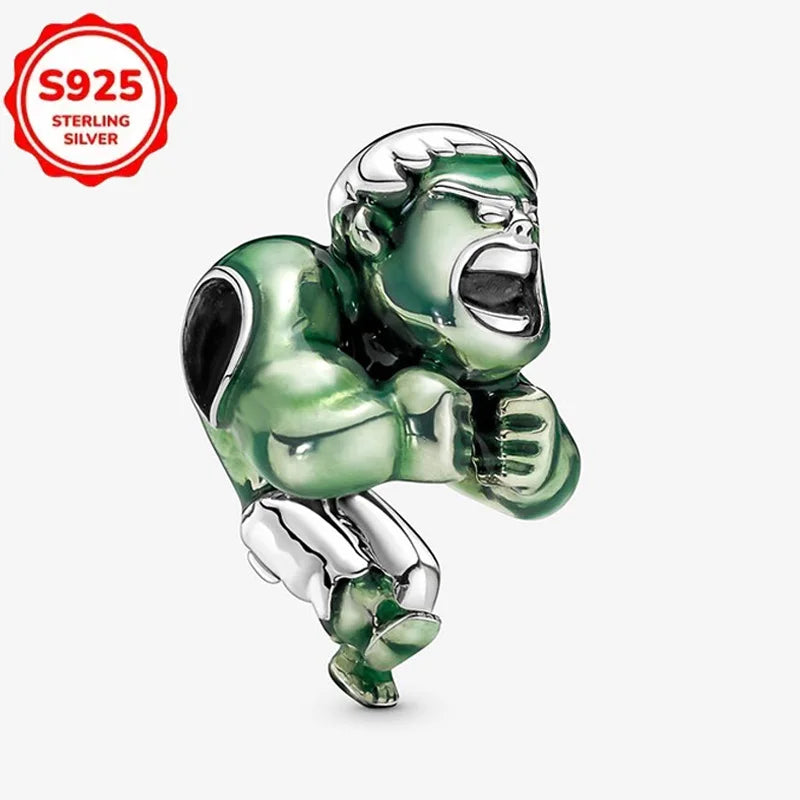 Plata De Ley 925 Silver Marvel Anime Lron Man Deadpool Wolverine Charms Beads Original Women Bracelets Pendant DIY Jewelry Gifts