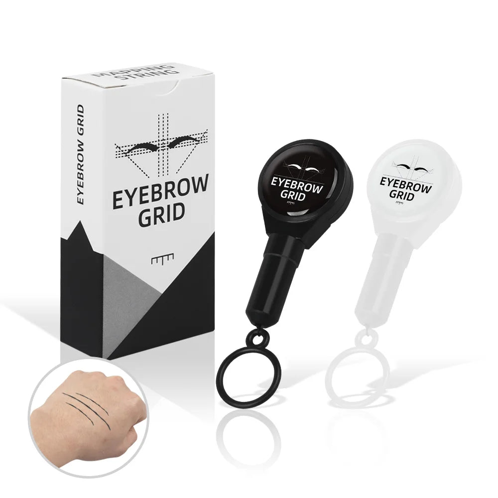 Microblading Eyebrow Marker Thread Tattoo Brows Ruler Auxiliary Line Drawing Positioning Mapping Line Box