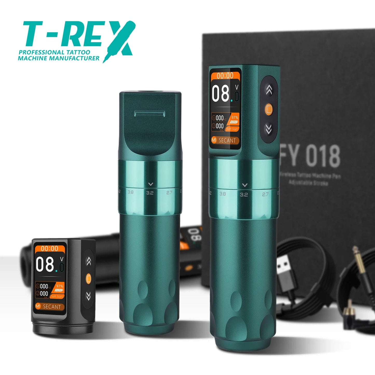 Máquina Pen T-Rex Smart Wireless – 6 Strokes Ajustables y Pantalla Inteligente OLED (2000mAh)