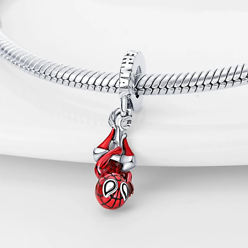 Plata De Ley 925 Silver Marvel Anime Lron Man Deadpool Wolverine Charms Beads Original Women Bracelets Pendant DIY Jewelry Gifts