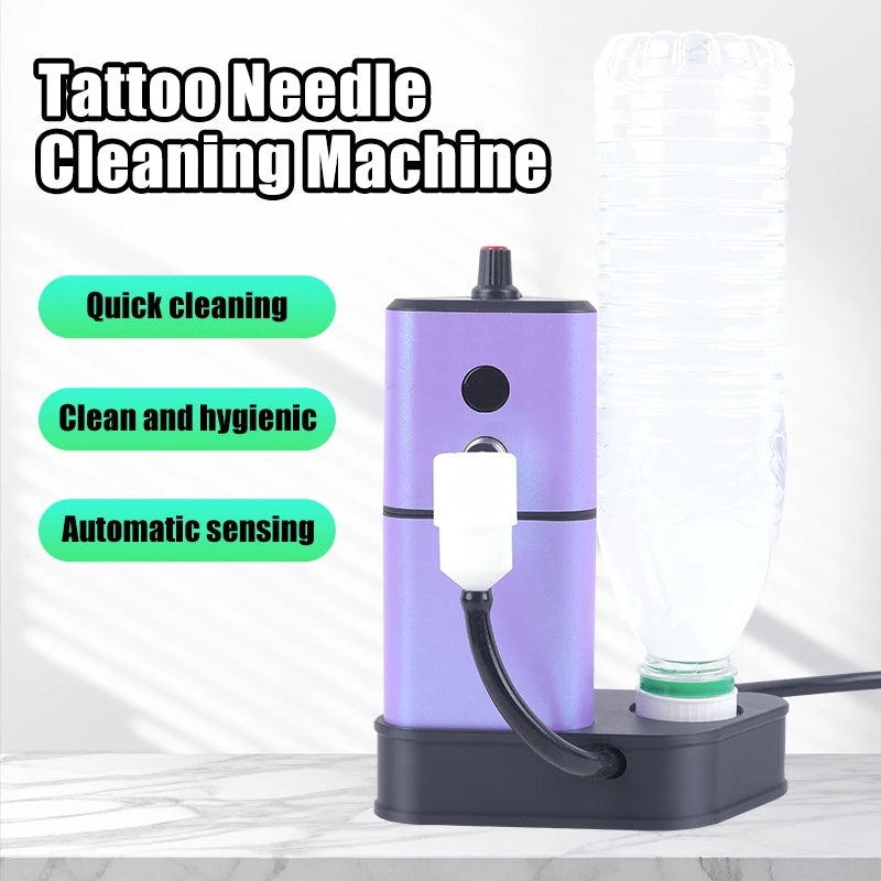 Lavadora de Agujas Automática  – Limpiador con Sensor para Cartuchos de Tatuaje
