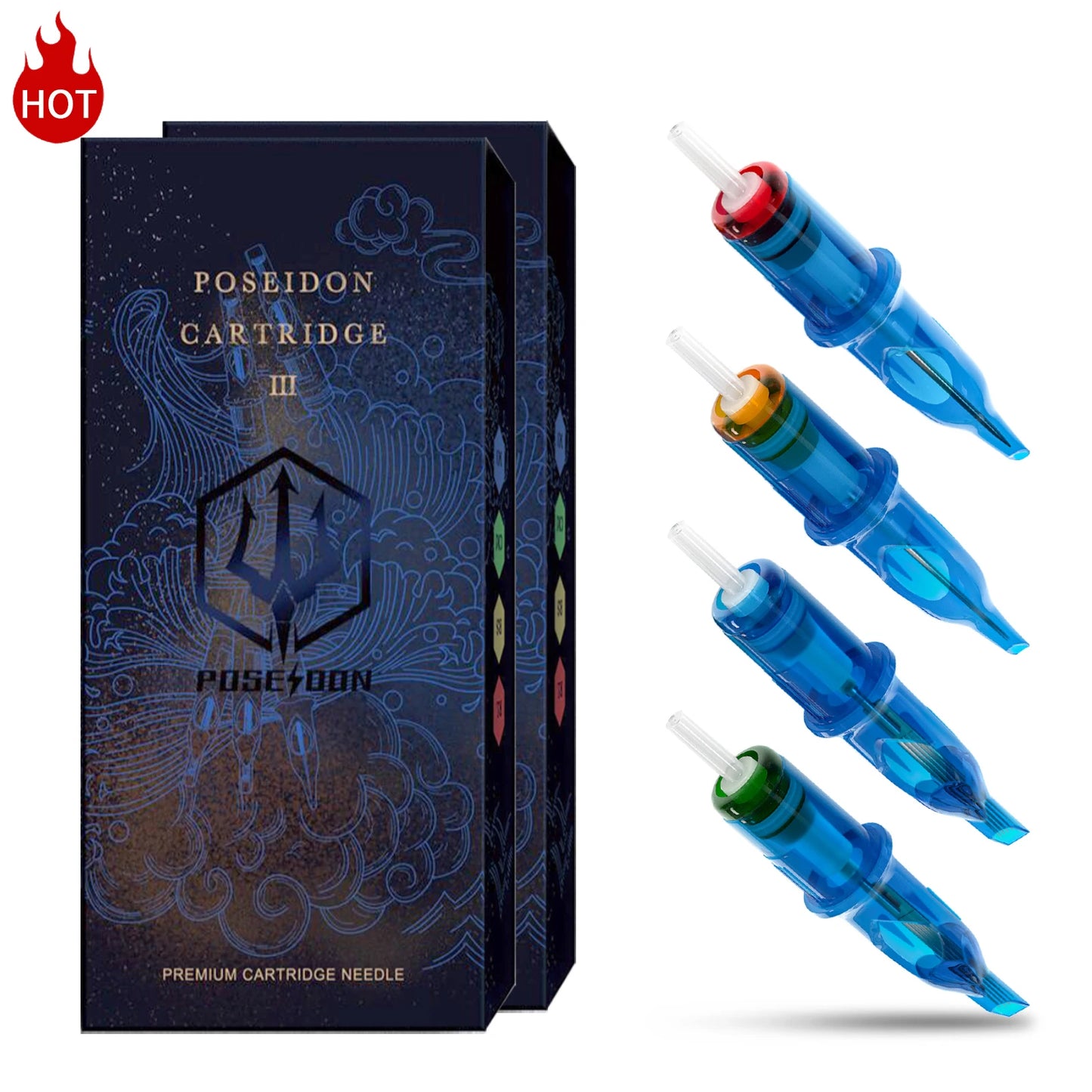 Cartuchos Poseidon V3 Originales – Agujas de Precisión Profesional (Pack 10u)