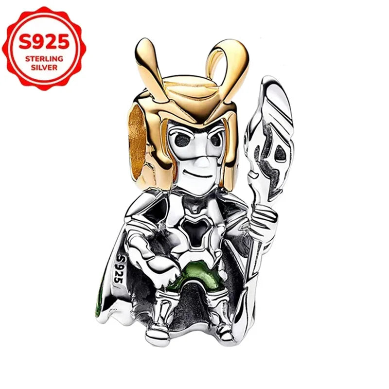 Plata De Ley 925 Silver Marvel Anime Lron Man Deadpool Wolverine Charms Beads Original Women Bracelets Pendant DIY Jewelry Gifts
