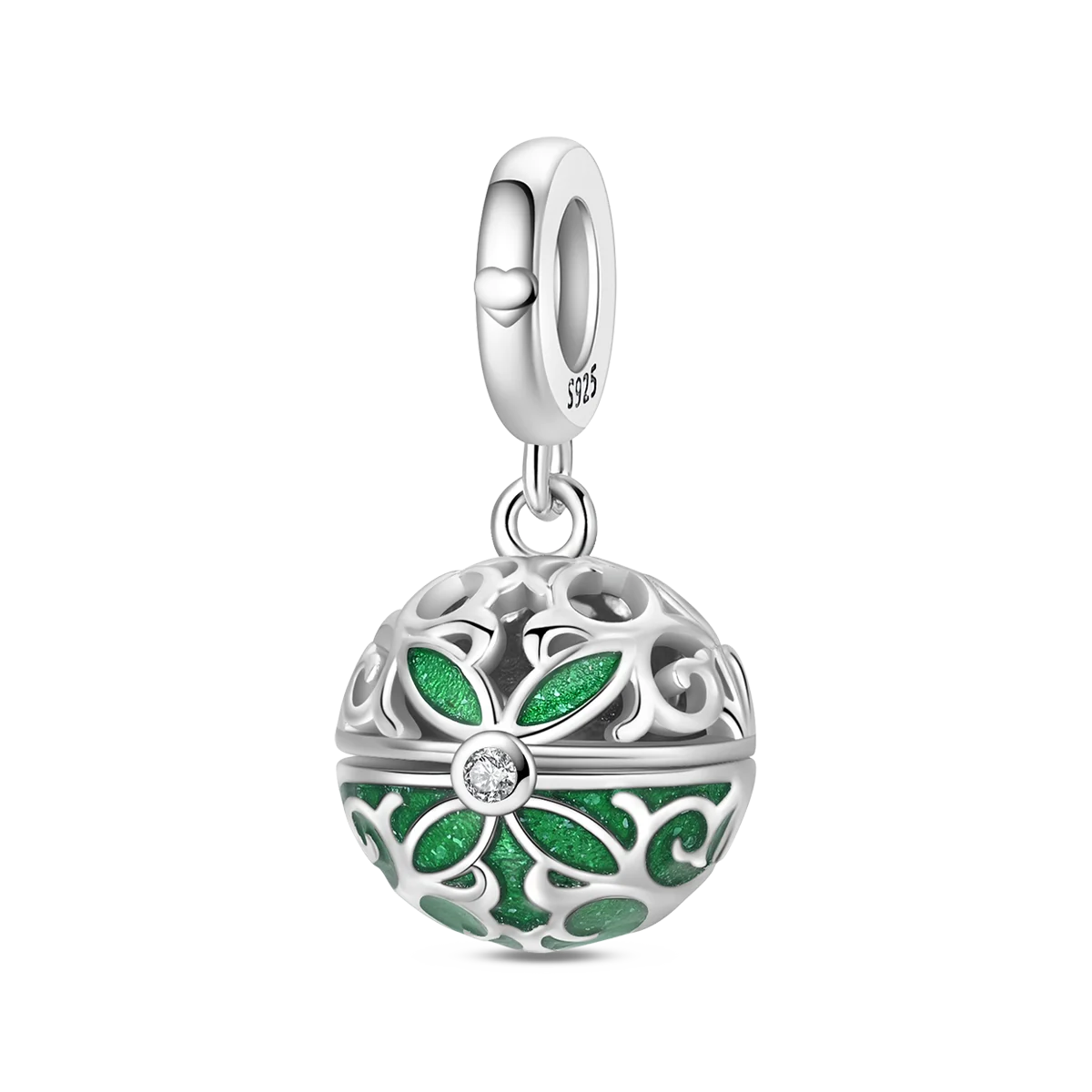 925 Sterling Silver Green Series Flower Tree Apple Pendant DIY Fine Beads Fit Original Charms Bracelet Women Jewelry Diy