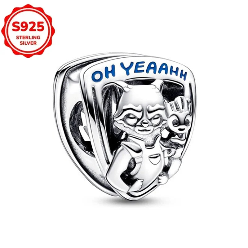 Plata De Ley 925 Silver Marvel Anime Lron Man Deadpool Wolverine Charms Beads Original Women Bracelets Pendant DIY Jewelry Gifts