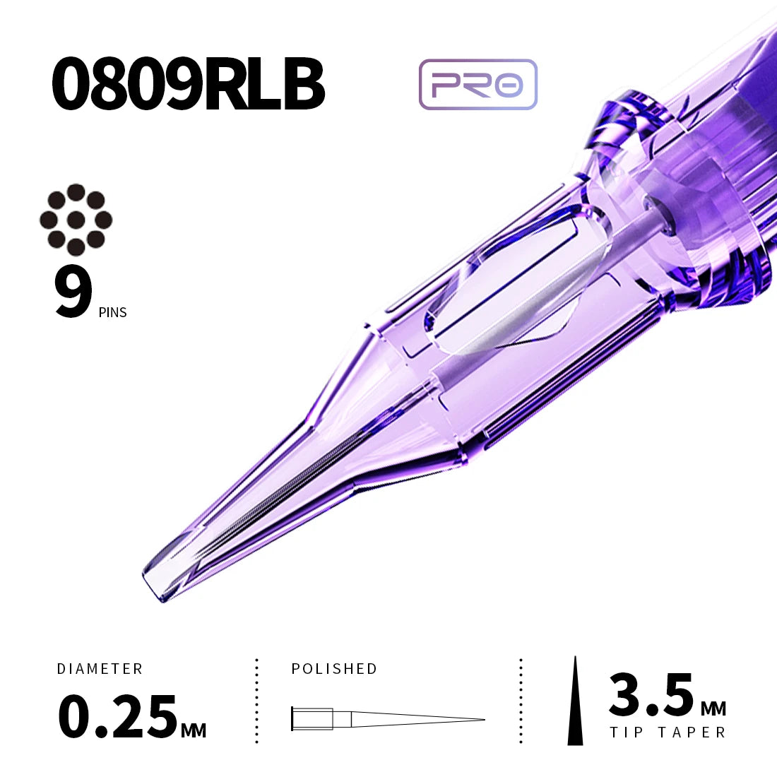 Mast Pro Tattoo Cartridge Needles RL 20 Pcs Disposable Permanent Makeup or Body Art Needles 0.18/0.25/0.30/0.35 Tattoo Supplies
