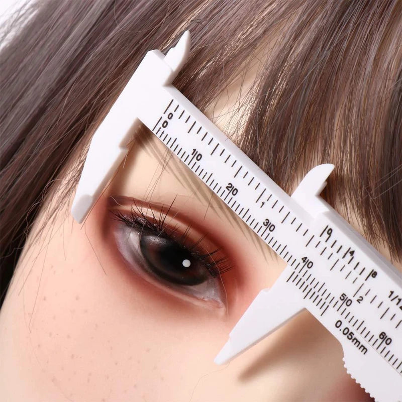 Calibre Vernier de 80mm para Cejas – Regla de Precisión para Microblading y PMU