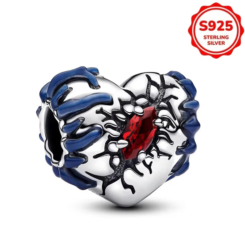 Plata De Ley 925 Silver Marvel Anime Lron Man Deadpool Wolverine Charms Beads Original Women Bracelets Pendant DIY Jewelry Gifts