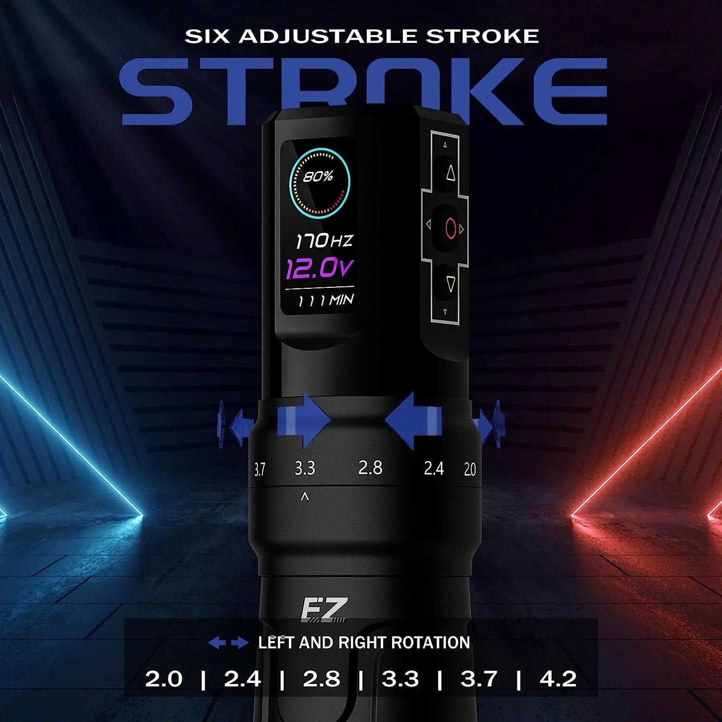 EZ P3 Pro Wireless Pen – Stroke Ajustable de 6 Niveles para Tattoo, PMU y SMP
