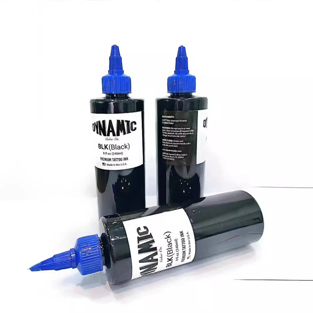 Black Tattoo Ink Premium – Tinta Negra Versátil para Línea y Sombras (8oz / 240ml)