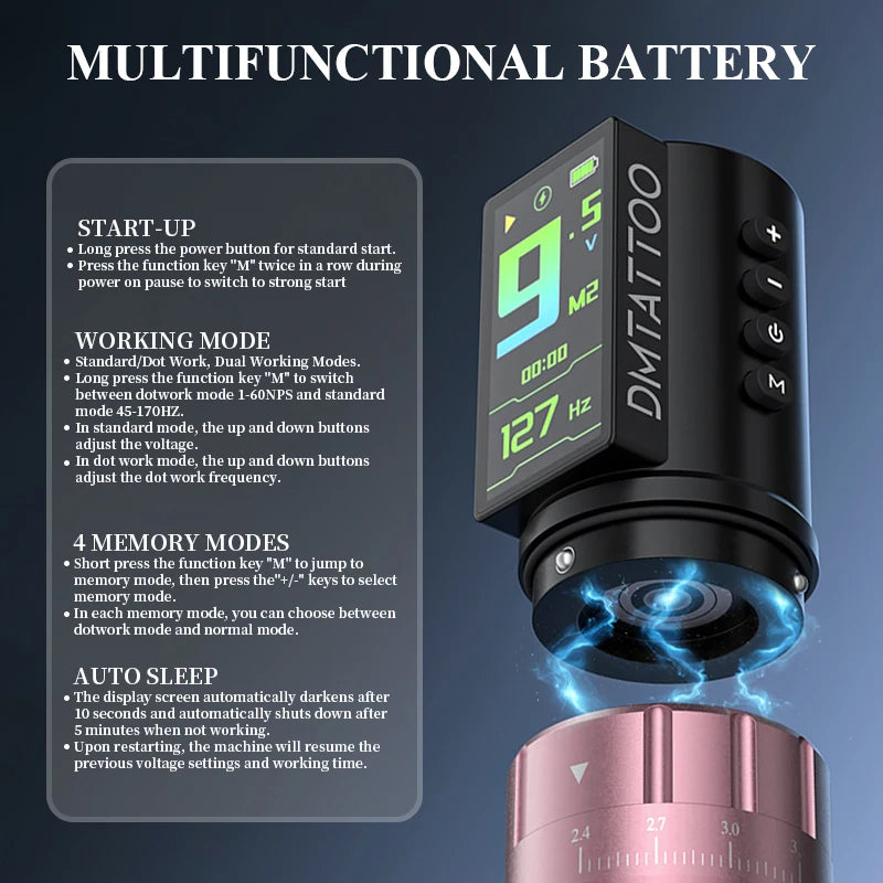 DM Venom Wireless Pen – Stroke Ajustable (2.4-4.2mm) y Mega Batería 2300mAh