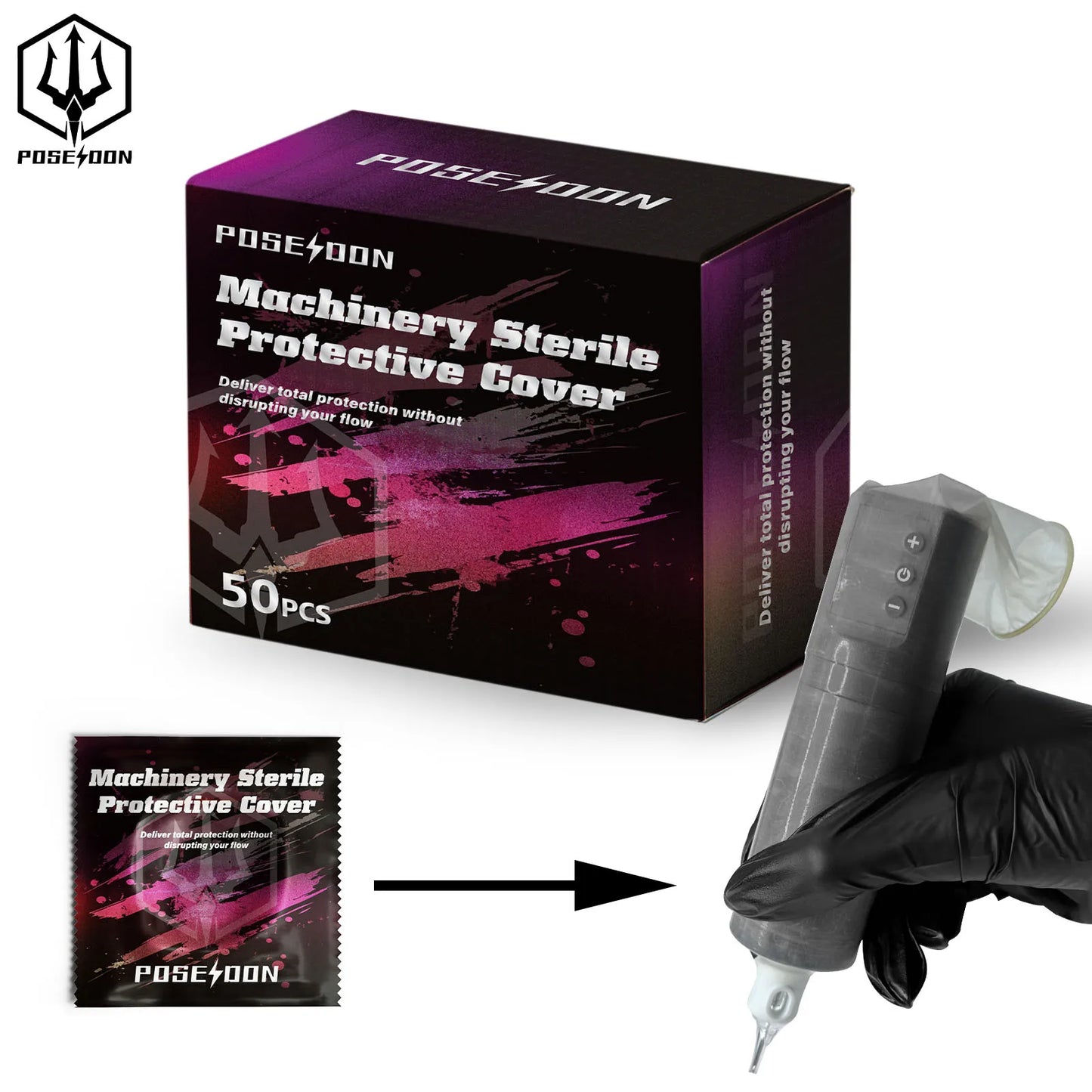 Fundas Elásticas Poseidon para Máquina Pen – Máxima Higiene y Agarre (Pack 50u)