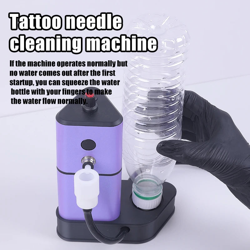 Lavadora de Agujas Automática  – Limpiador con Sensor para Cartuchos de Tatuaje