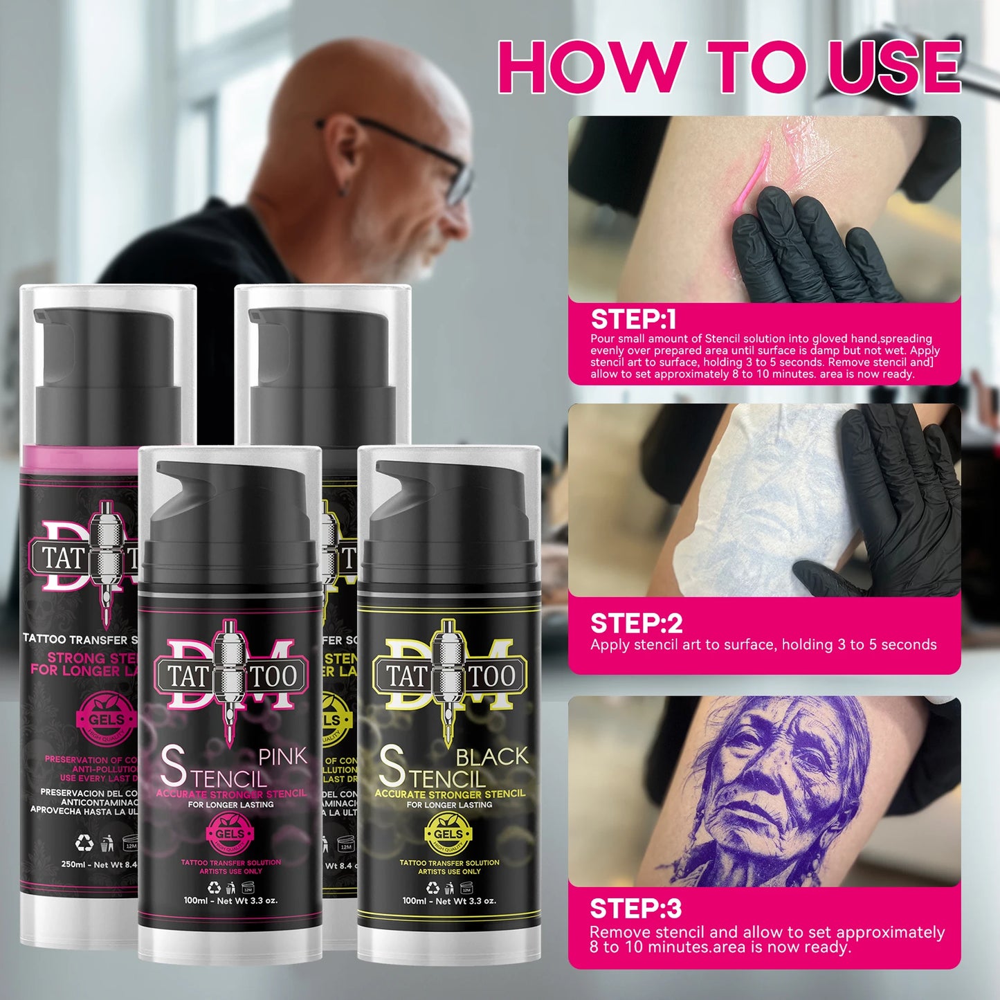 Gel de Transferencia DM Premium – Stencil Magic para Líneas Definidas (100ml / 250ml)
