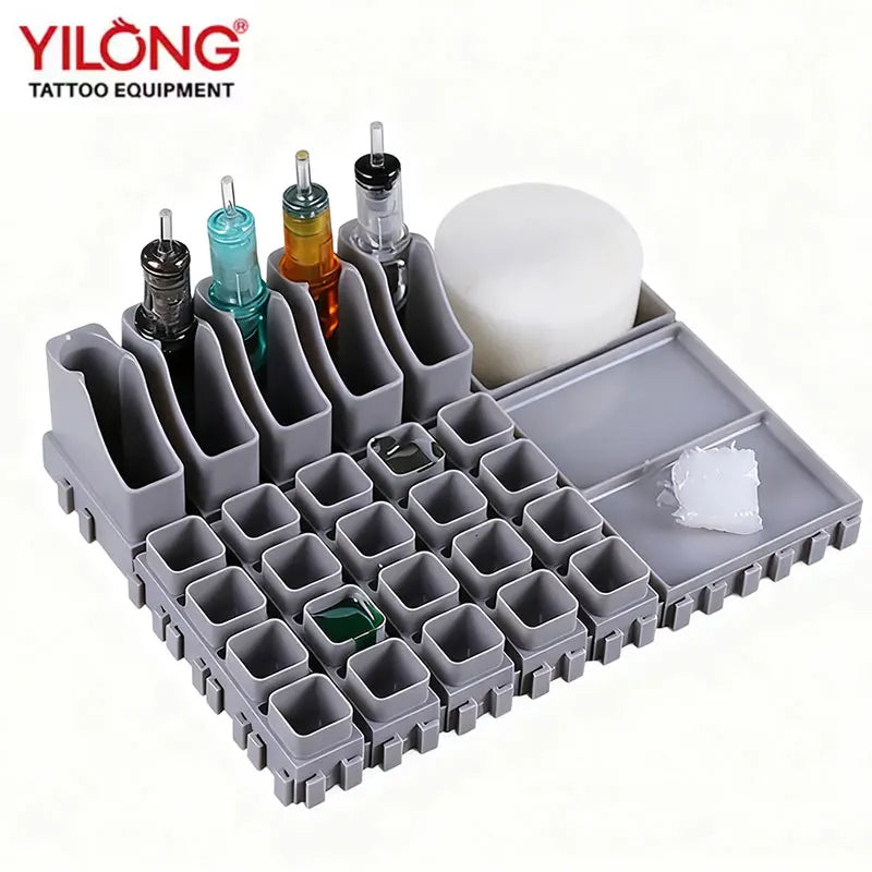 Organizador Modular YILONG – Soporte para Cartuchos, Tintas y Vasos (Rack de Escritorio)