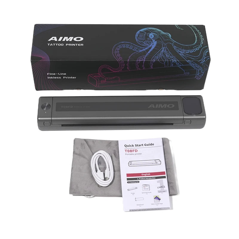 Impresora Térmica para Tatuajes AIMO Wireless – Portátil, Bluetooth y PC