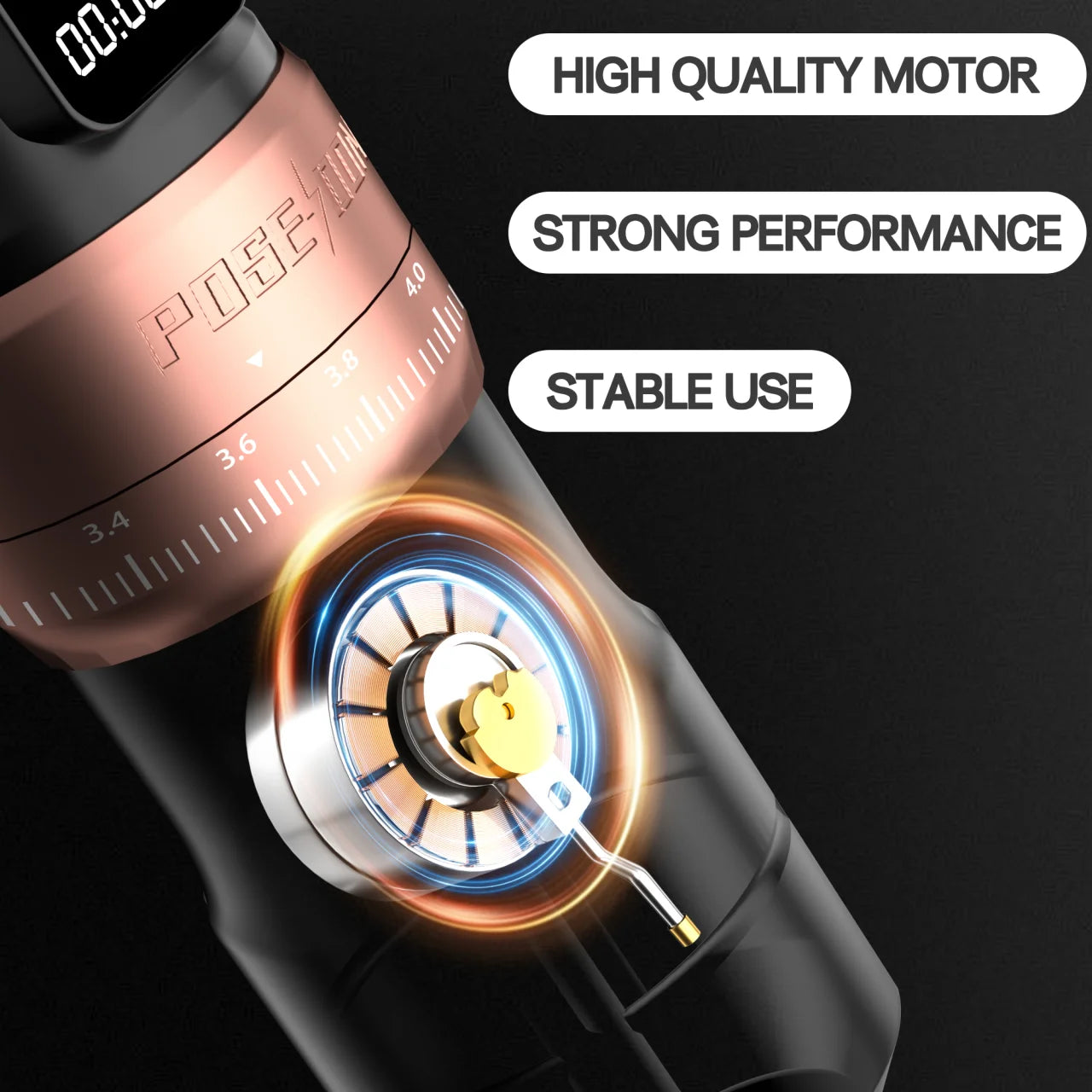 Máquina Pen POSEIDON Wireless – Stroke Ajustable y Motor Custom de Alta Potencia