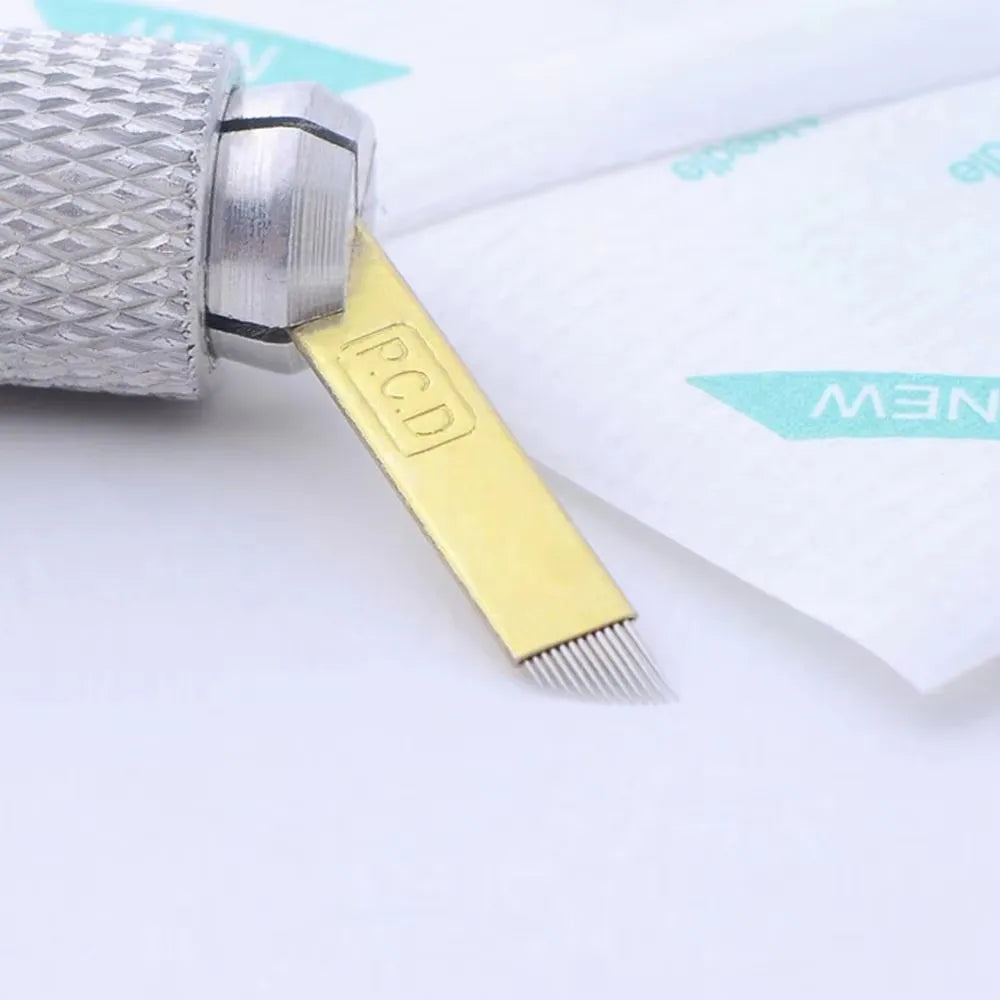 Kit de Práctica Microblading – Pluma Tebori + Agujas + Piel de Látex (Set Completo)