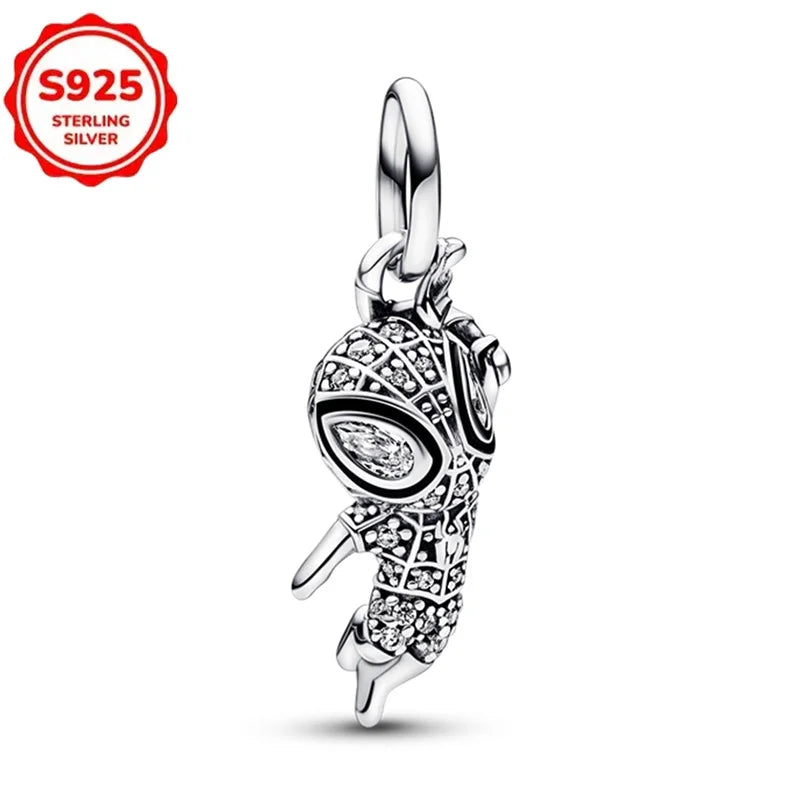 Plata De Ley 925 Silver Marvel Anime Lron Man Deadpool Wolverine Charms Beads Original Women Bracelets Pendant DIY Jewelry Gifts