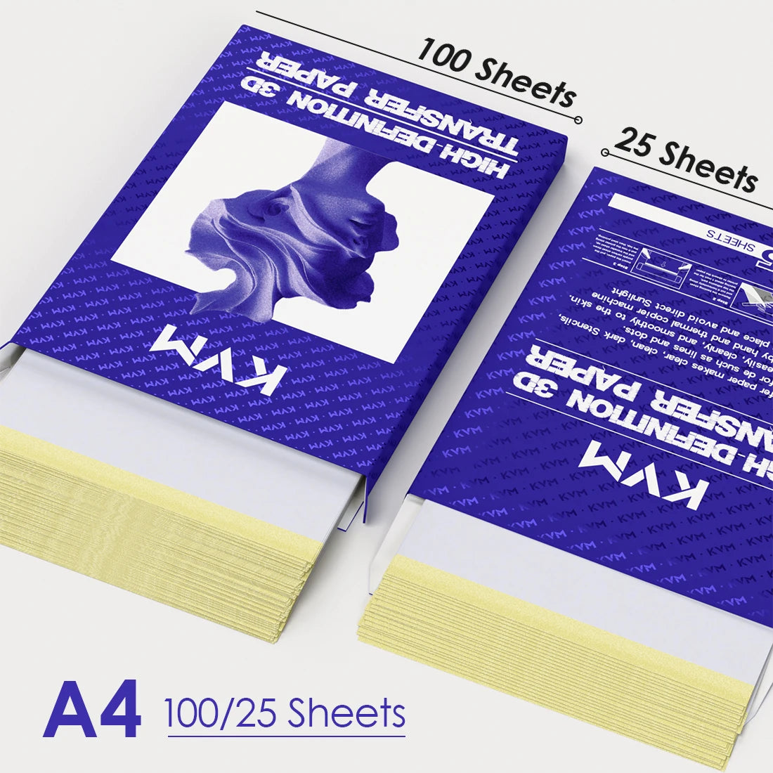 Papel Hectográfico KVM Premium – Pack 25 / 100 Hojas para Transferencia Térmica y Manual