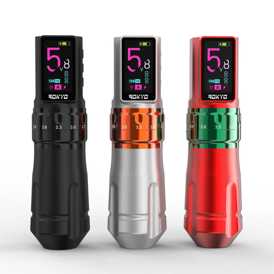 Máquina Pen ROKYO Professional – Motor Suizo, Stroke Ajustable (2.4 - 4.2mm) y 2000mAh