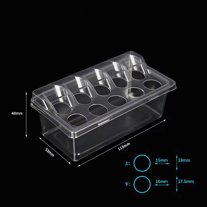 10pcs Disposable Tattoo Cartridge Cup Holder High Quality Transparent Plastic Blending Rinsing Diluting Drying Cleaning Cup