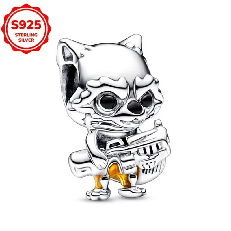 Plata De Ley 925 Silver Marvel Anime Lron Man Deadpool Wolverine Charms Beads Original Women Bracelets Pendant DIY Jewelry Gifts