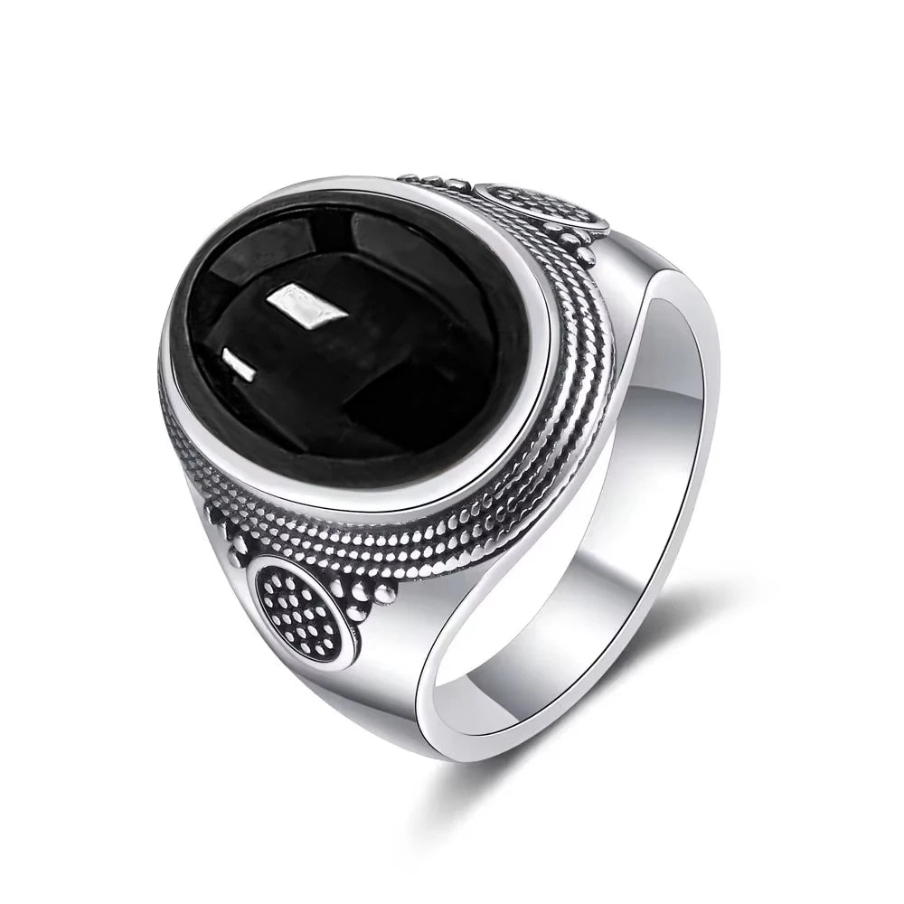 Anillo Vintage de Plata 925 con Labradorita Natural y Piedra Luna – Estilo Boho Real