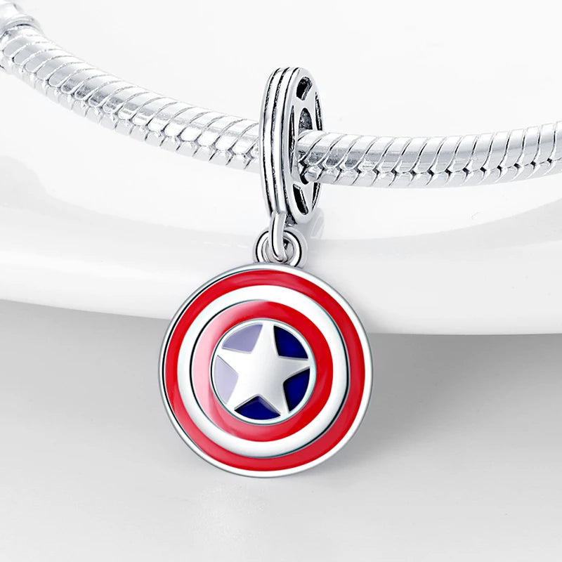 Plata De Ley 925 Silver Marvel Anime Lron Man Deadpool Wolverine Charms Beads Original Women Bracelets Pendant DIY Jewelry Gifts
