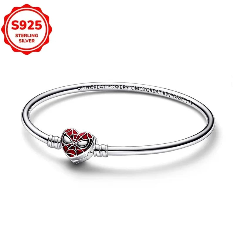 Plata De Ley 925 Silver Marvel Anime Lron Man Deadpool Wolverine Charms Beads Original Women Bracelets Pendant DIY Jewelry Gifts