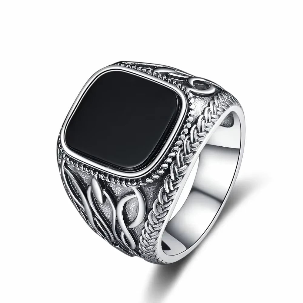 Anillo Vintage de Plata 925 con Labradorita Natural y Piedra Luna – Estilo Boho Real