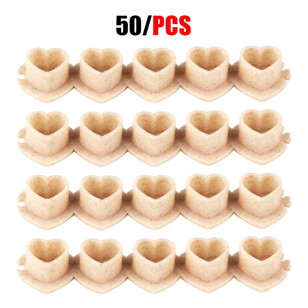 Copas para Tinta con Base Plana (Pack 50 / 100u) – Tetinas Descartables para Tatuaje y PMU