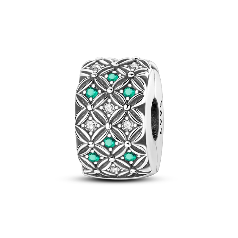 925 Sterling Silver Green Series Flower Tree Apple Pendant DIY Fine Beads Fit Original Charms Bracelet Women Jewelry Diy