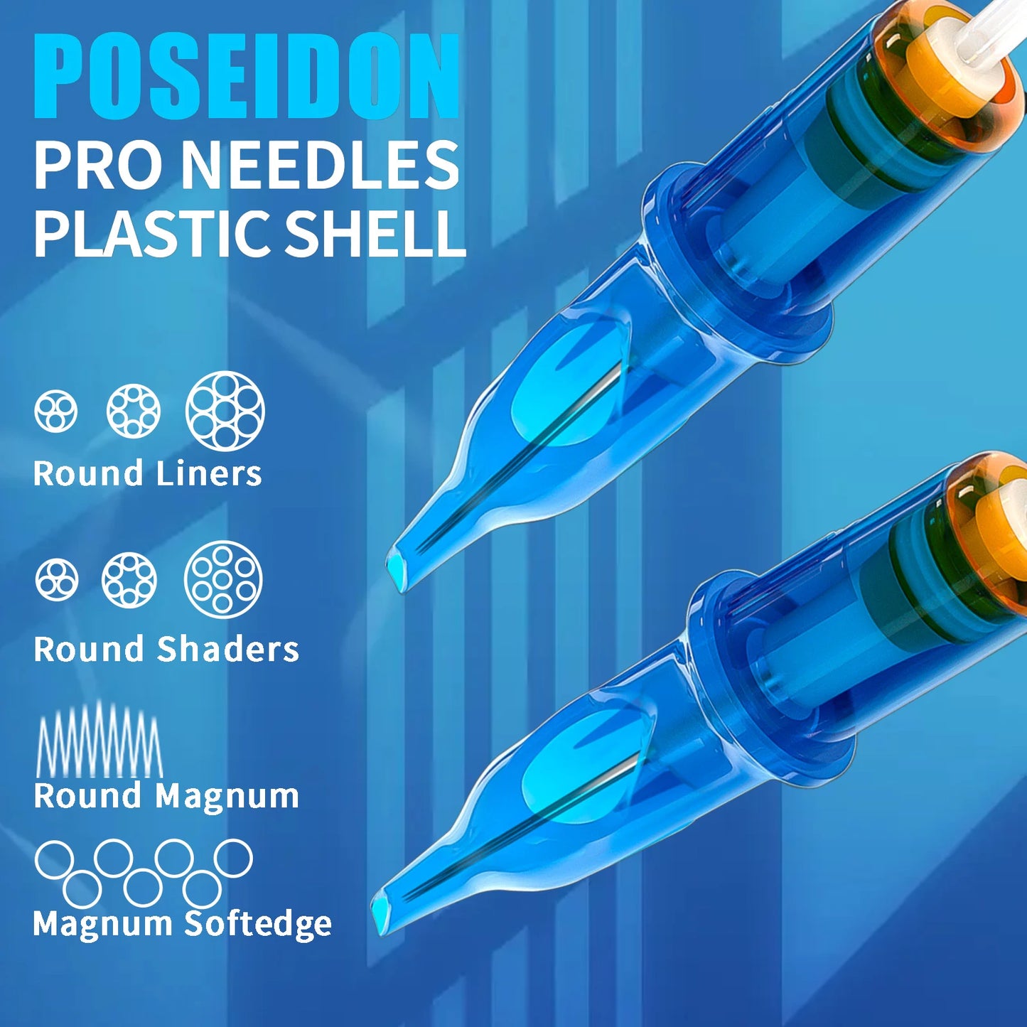 Cartuchos Poseidon V3 Originales – Agujas de Precisión Profesional (Pack 10u)