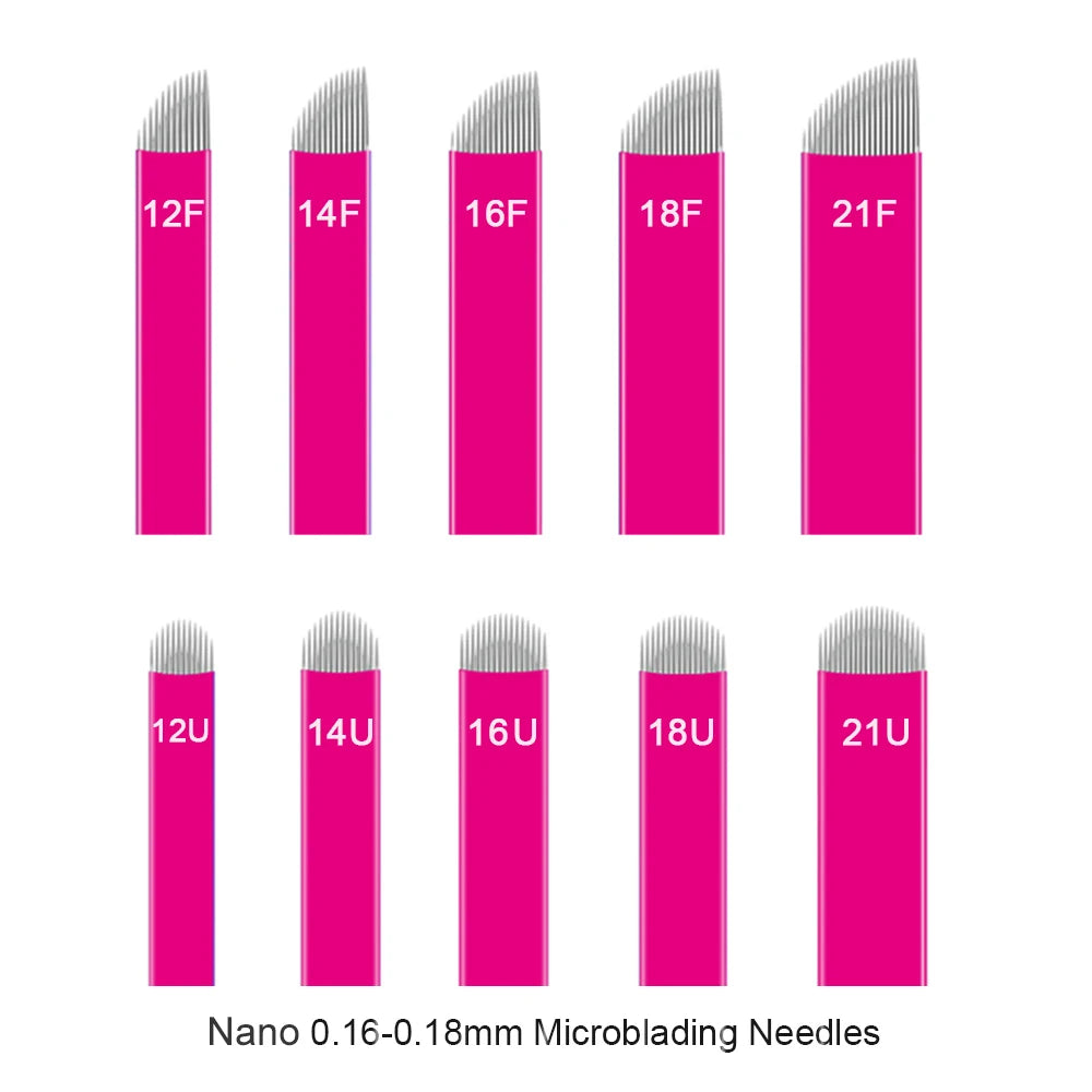 Agujas Nano para Microblading (0.16mm / 0.18mm) – Filos Tebori Premium (Pack 50/100u)
