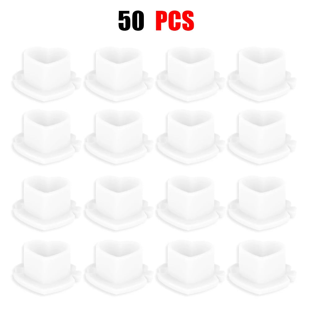 Copas para Tinta con Base Plana (Pack 50 / 100u) – Tetinas Descartables para Tatuaje y PMU