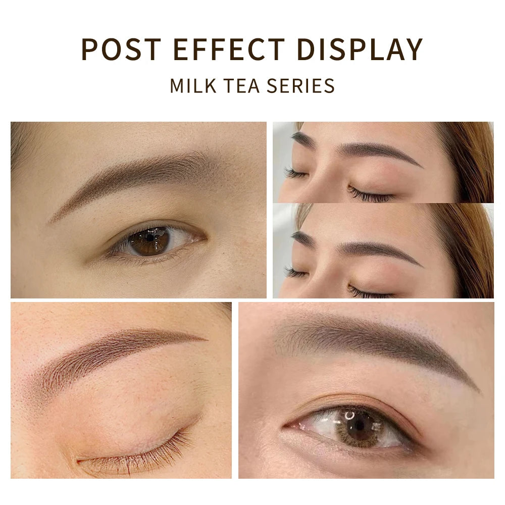AIMOOSI Eyebrow Micropigmentation 18 Colors Semi Permanent Makeup Pigment for Eyeliner Organic Black Brown Tattoo Ink Supplies