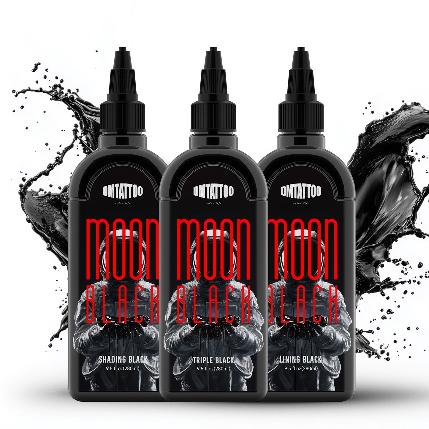 Tinta Mon Black Premium – 3 en 1: Línea, Sombra y Relleno (9.5oz / 280ml)