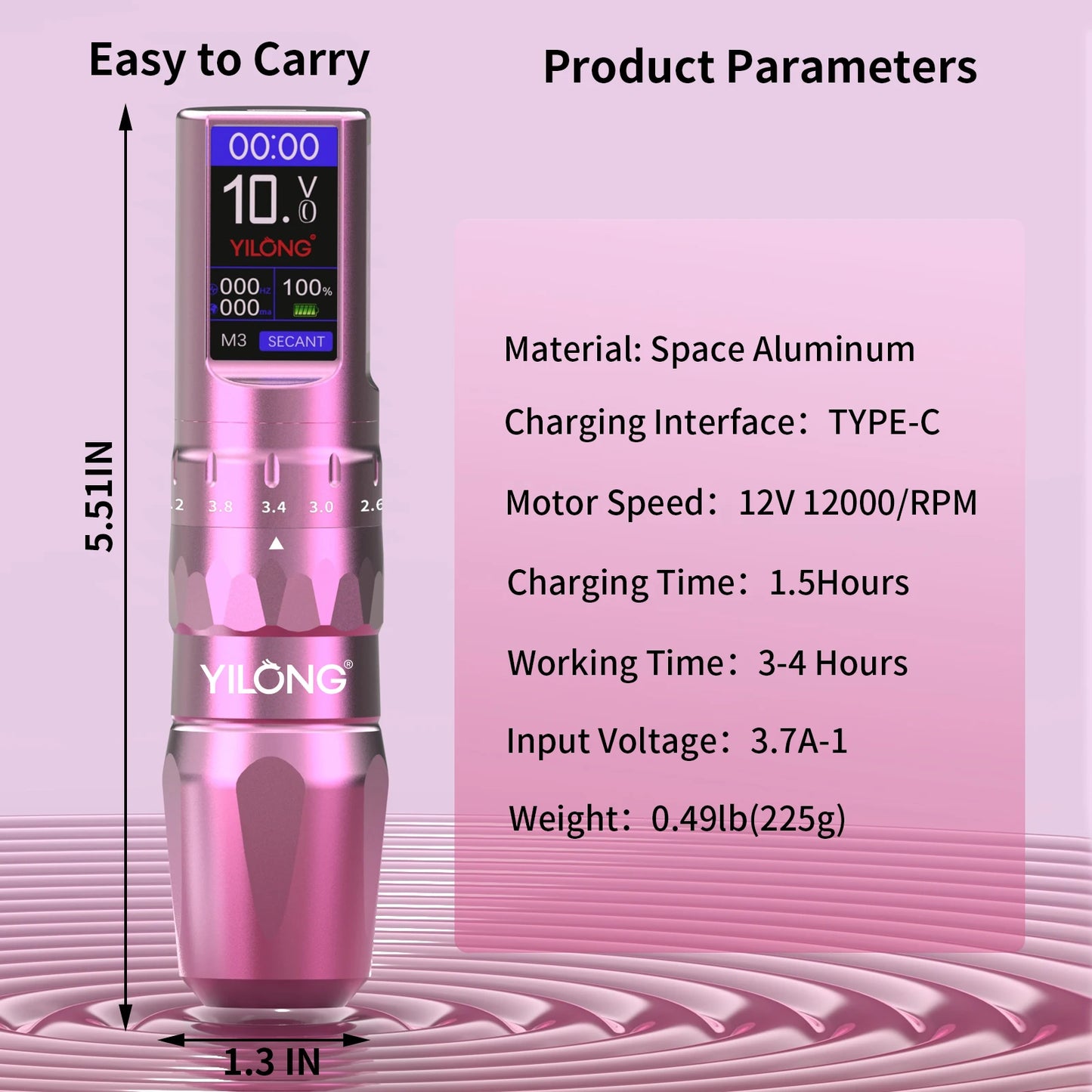 Máquina Pen Inalámbrica Pro – 6 Strokes Ajustables (2.2mm - 4.2mm) para Tattoo & PMU
