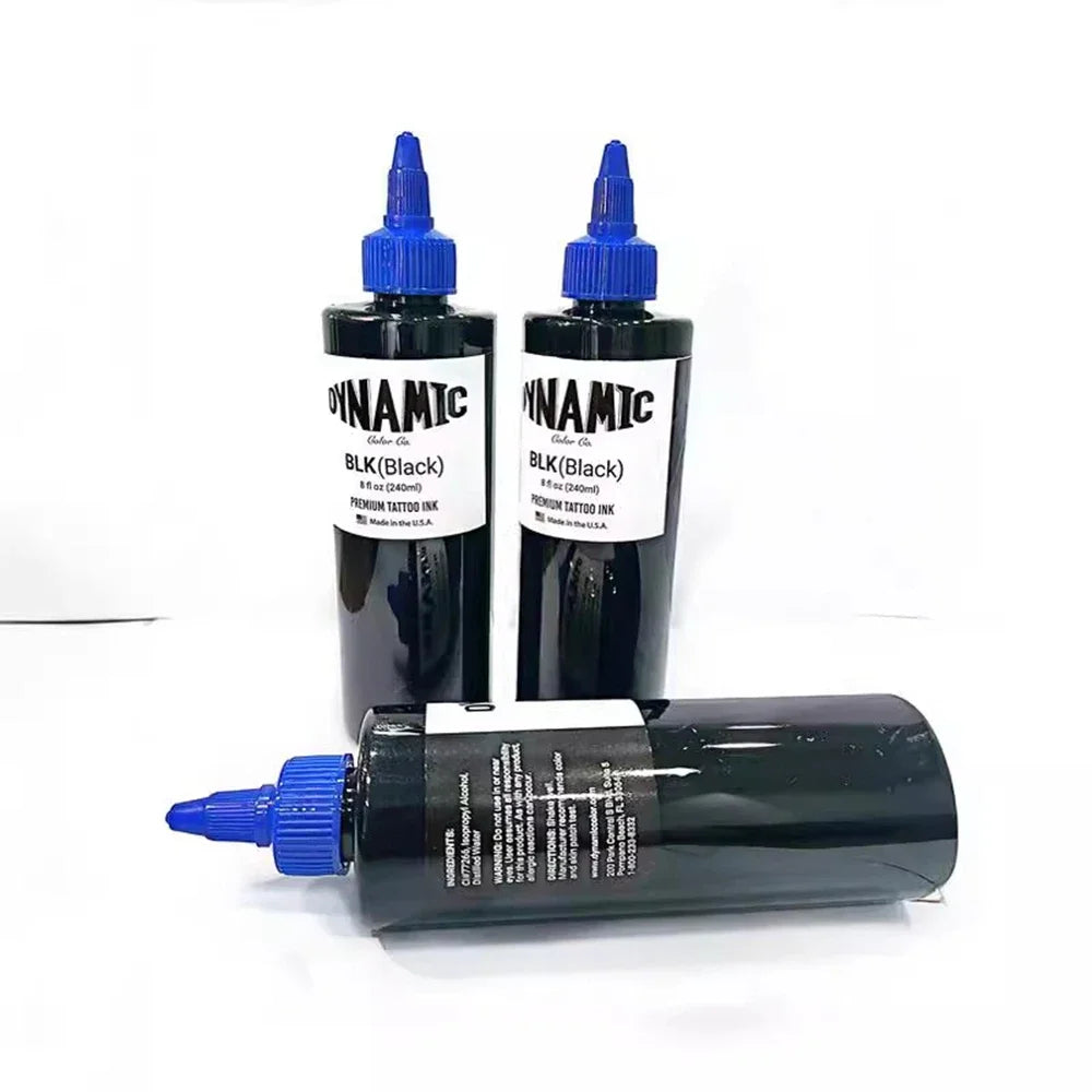 Black Tattoo Ink Premium – Tinta Negra Versátil para Línea y Sombras (8oz / 240ml)