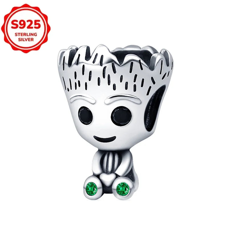 Plata De Ley 925 Silver Marvel Anime Lron Man Deadpool Wolverine Charms Beads Original Women Bracelets Pendant DIY Jewelry Gifts