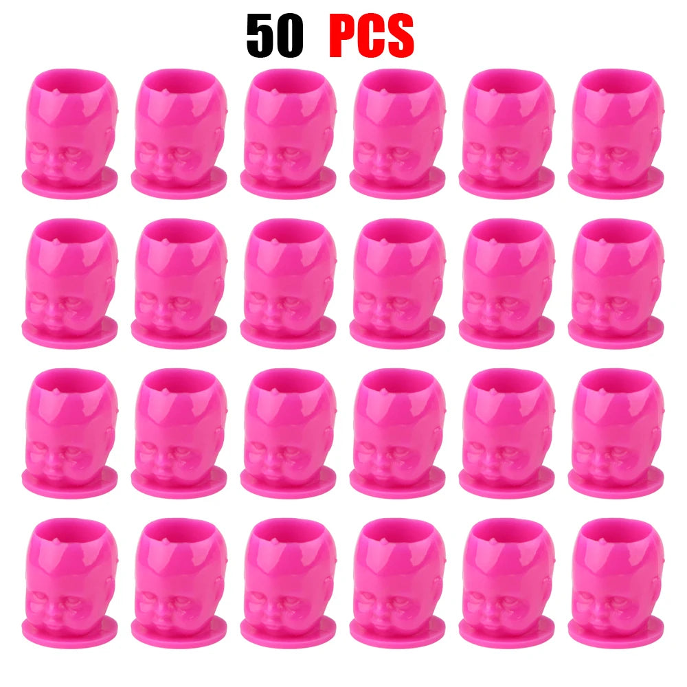 Copas para Tinta con Base Plana (Pack 50 / 100u) – Tetinas Descartables para Tatuaje y PMU